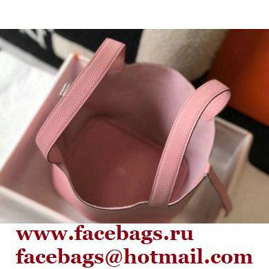 Hermes Picotin Lock 18/22 Bag Cherry Pink with Silver Hardware