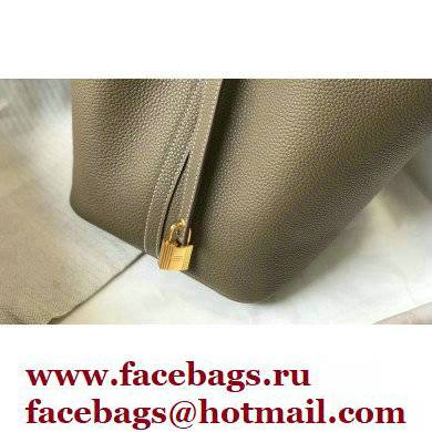 Hermes Picotin Lock 18/22 Bag Etoupe with Gold Hardware