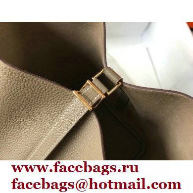 Hermes Picotin Lock 18/22 Bag Etoupe with Gold Hardware - Click Image to Close