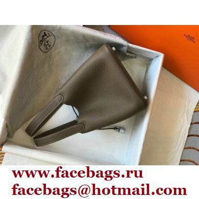 Hermes Picotin Lock 18/22 Bag Etoupe with Silver Hardware