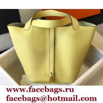 Hermes Picotin Lock 18/22 Bag Light Yellow with Gold Hardware