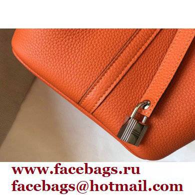 Hermes Picotin Lock 18/22 Bag Orange with Silver Hardware