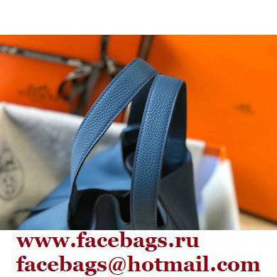 Hermes Picotin Lock 18/22 Bag Royal Blue with Silver Hardware