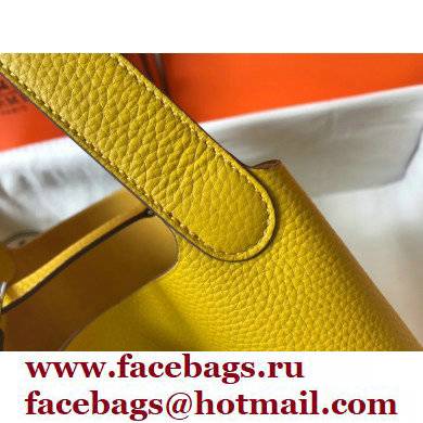 Hermes Picotin Lock 18/22 Bag Yellow with Silver Hardware
