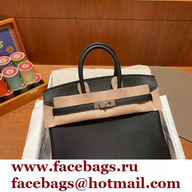 Hermes bicolor Birkin 25cm Bag black/red in Original Togo Leather - Click Image to Close