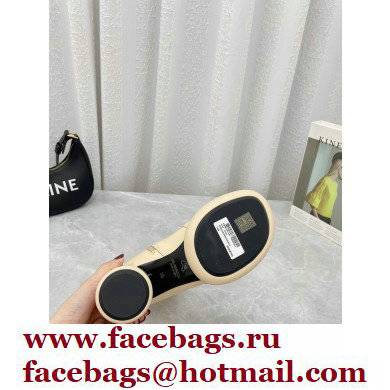 Jil Sander Heel 8cm Platform 2.5cm Leather Boots Apricot 2021