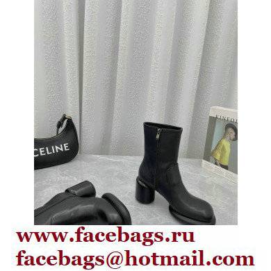 Jil Sander Heel 8cm Platform 2.5cm Leather Boots Black 2021 - Click Image to Close