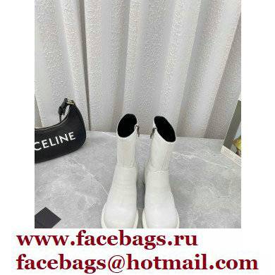 Jil Sander Heel 8cm Platform 2.5cm Leather Boots White 2021 - Click Image to Close