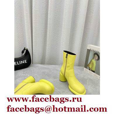 Jil Sander Heel 8cm Platform 2.5cm Leather Boots Yellow 2021