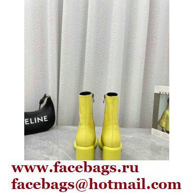 Jil Sander Heel 8cm Platform 2.5cm Leather Boots Yellow 2021 - Click Image to Close