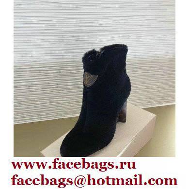 LOUIS VUITTON heel 10cm Silhouette Ankle Boots 1A94RT black - Click Image to Close