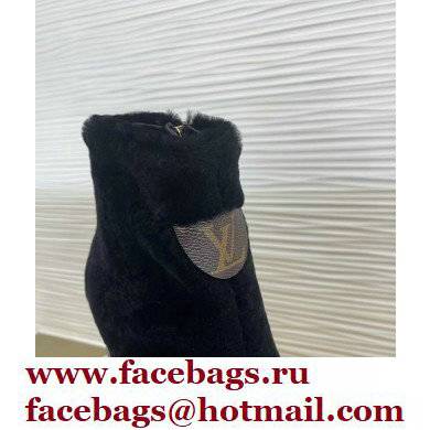 LOUIS VUITTON heel 10cm Silhouette Ankle Boots 1A94RT black - Click Image to Close