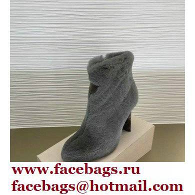 LOUIS VUITTON heel 10cm Silhouette Ankle Boots 1A94RT gray