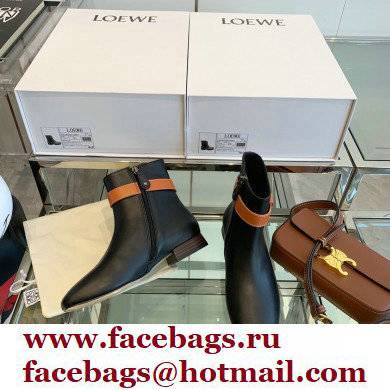 Loewe Gate Ankle Boots in calfskin Black 2021 - Click Image to Close