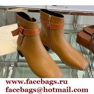 Loewe Gate Ankle Boots in calfskin Tan 2021 - Click Image to Close