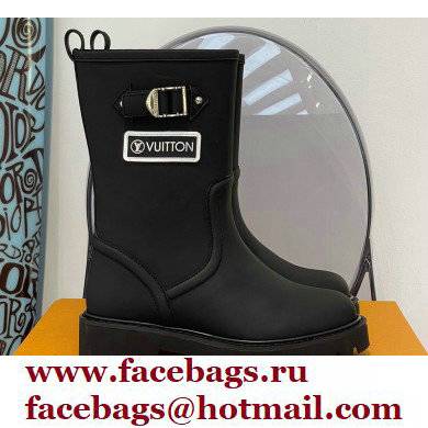 Louis Vuitton Territory Flat Half Boots Buckle and Studs Black 2021 - Click Image to Close