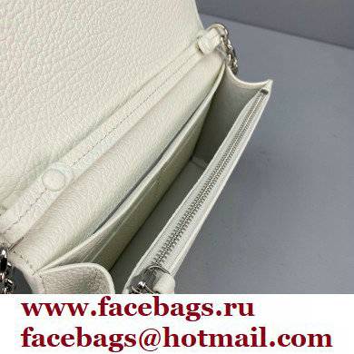Maison Margiela Chain Large wallet Grainy Leather White