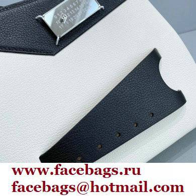 Maison Margiela Goatskin Medium Snatched top handle Bag Black/White