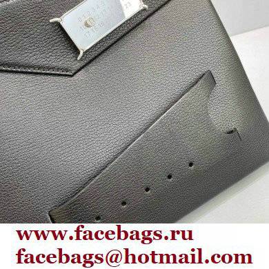 Maison Margiela Goatskin Medium Snatched top handle Bag Black - Click Image to Close