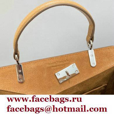 Maison Margiela Goatskin Medium Snatched top handle Bag Brown - Click Image to Close