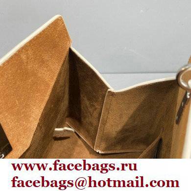 Maison Margiela Goatskin Medium Snatched top handle Bag White - Click Image to Close