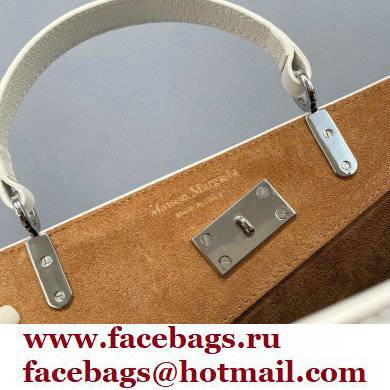 Maison Margiela Goatskin Medium Snatched top handle Bag White - Click Image to Close