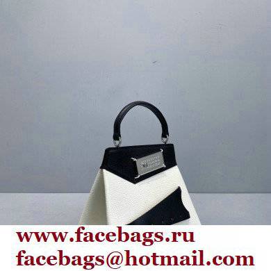Maison Margiela Goatskin Small Snatched top handle Bag Black/White