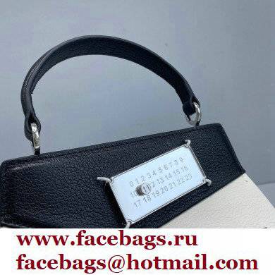 Maison Margiela Goatskin Small Snatched top handle Bag Black/White - Click Image to Close