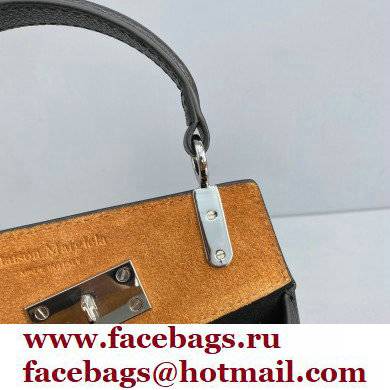 Maison Margiela Goatskin Small Snatched top handle Bag Black - Click Image to Close