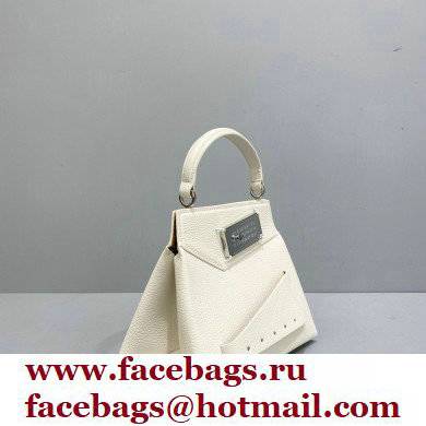 Maison Margiela Goatskin Small Snatched top handle Bag White - Click Image to Close