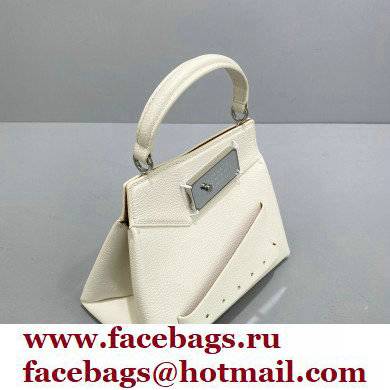 Maison Margiela Goatskin Small Snatched top handle Bag White - Click Image to Close