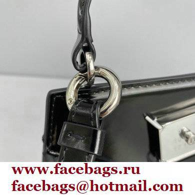 Maison Margiela Plain Leather Small Snatched top handle Bag Black