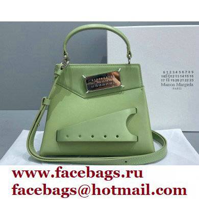 Maison Margiela Plain Leather Small Snatched top handle Bag Light Green