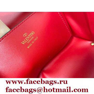 Valentino Rockstud Alcove Grainy Calfskin Box Bag White 2021 - Click Image to Close