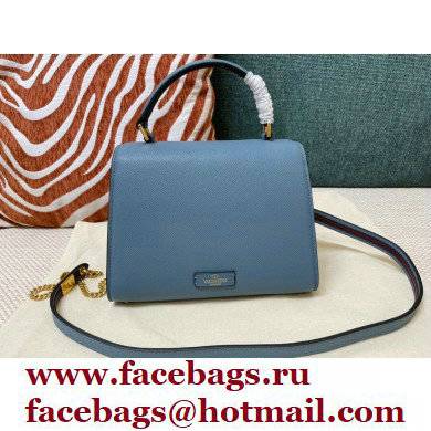 Valentino VSLING Grainy Calfskin Mini Handbag NIAGARA Blue 2021 - Click Image to Close