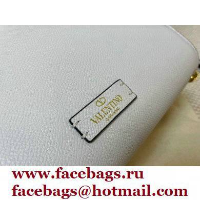 Valentino VSLING Grainy Calfskin Mini Handbag White 2021
