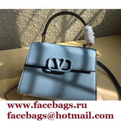 Valentino VSLING Grainy Calfskin Small Handbag NIAGARA Blue 2021