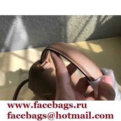 Valentino VSLING Grainy Calfskin Small Handbag Nude 2021 - Click Image to Close