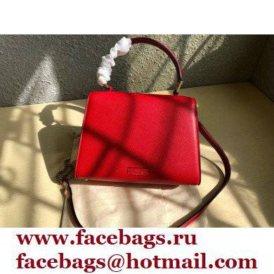 Valentino VSLING Grainy Calfskin Small Handbag Red 2021 - Click Image to Close