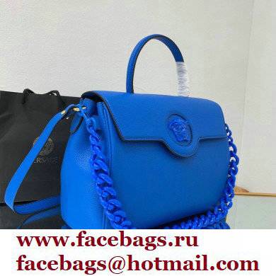 Versace La Medusa Large Handbag Lapis Blue 2021