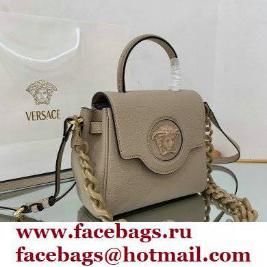Versace La Medusa Small Handbag Beige 2021 - Click Image to Close