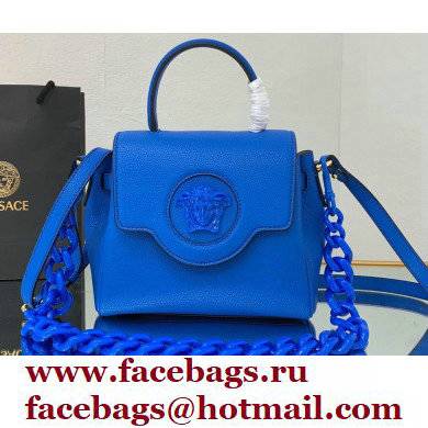Versace La Medusa Small Handbag Lapis Blue 2021 - Click Image to Close