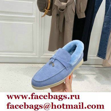 loro piana 2021 WINTER suede calfskin Summer Charms Walk Loafers 04 - Click Image to Close