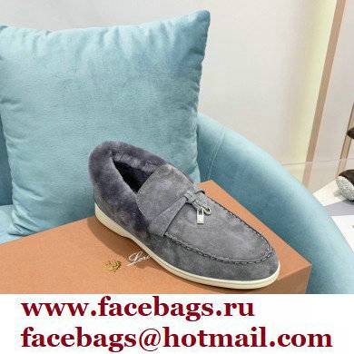 loro piana 2021 WINTER suede calfskin Summer Charms Walk Loafers 11 - Click Image to Close