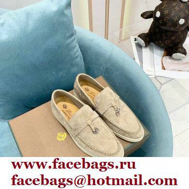 loro piana Suede Calfskin horseshoes Summer Lucky Charms Walk Moccasin 02 - Click Image to Close