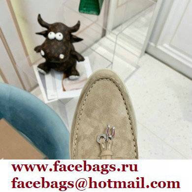 loro piana Suede Calfskin horseshoes Summer Lucky Charms Walk Moccasin 02 - Click Image to Close