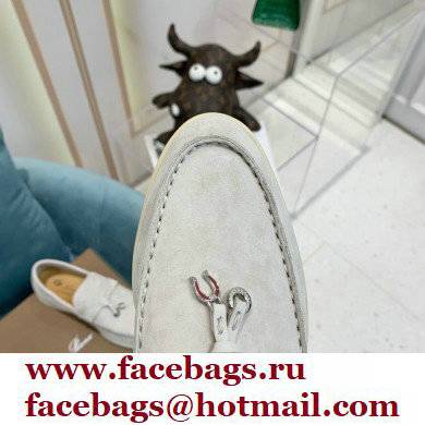 loro piana Suede Calfskin horseshoes Summer Lucky Charms Walk Moccasin 03 - Click Image to Close