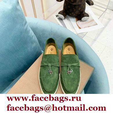 loro piana Suede Calfskin horseshoes Summer Lucky Charms Walk Moccasin 04 - Click Image to Close