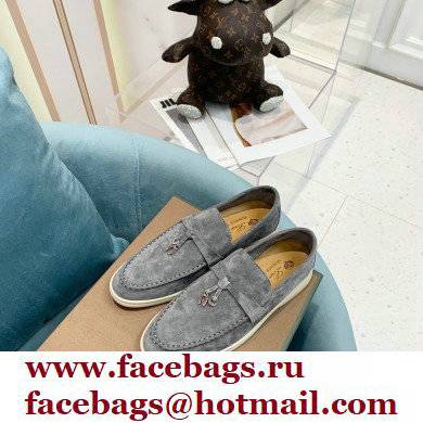 loro piana Suede Calfskin horseshoes Summer Lucky Charms Walk Moccasin 09 - Click Image to Close