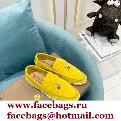 loro piana Suede Calfskin ladybug Summer Lucky Charms Walk Moccasin 04 - Click Image to Close
